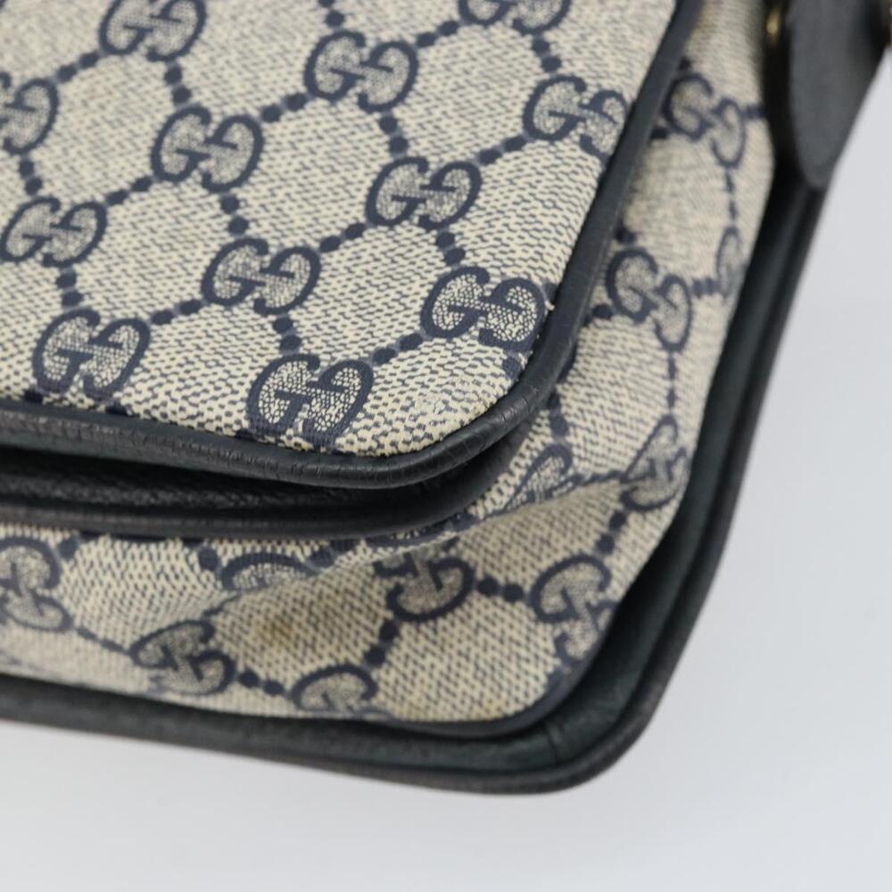 GUCCI GG Supreme Sherry Line Hand Bag PVC Navy Red 41 02 079 Auth 155654 - Picture 15 of 16